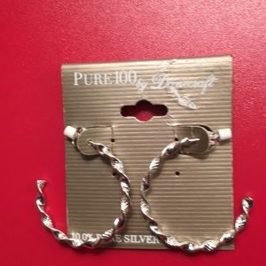 Pure 100 Silver Hoop Errings